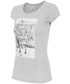 Bluzka 4F [T4Z16-TSD004] T-shirt damski TSD004 - jasnoszary melanż -